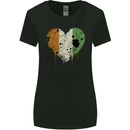 Love Flag Cote d' Ivoire Football Womens Wider Cut T-Shirt Black