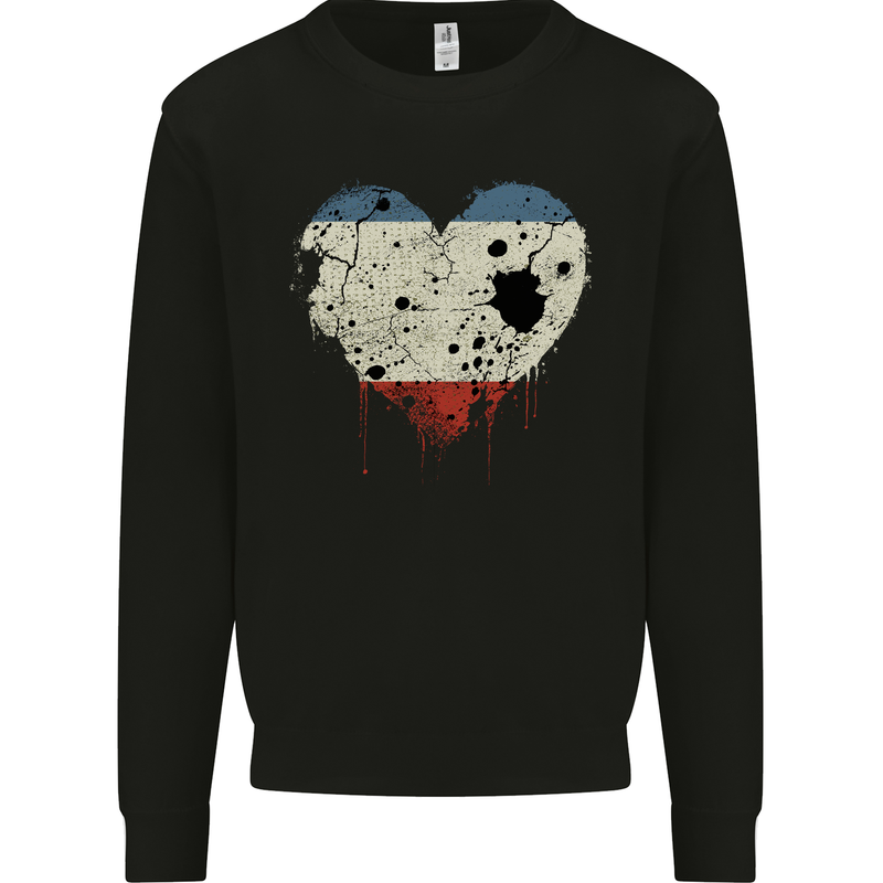 Love Flag Crimea Football Mens Sweatshirt Jumper Black