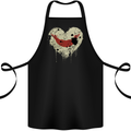 Love Flag Easter Island Football Cotton Apron 100% Organic Black
