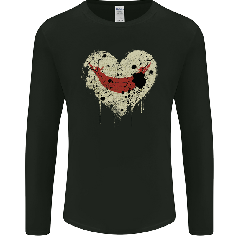 Love Flag Easter Island Football Mens Long Sleeve T-Shirt Black