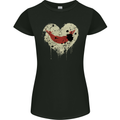 Love Flag Easter Island Football Womens Petite Cut T-Shirt Black
