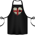 Love Flag England English Football Rugby Cotton Apron 100% Organic Black