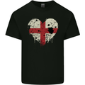 Love Flag England English Football Rugby Kids T-Shirt Childrens Black