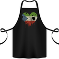 Love Flag Equatorial Guinea Football Cotton Apron 100% Organic Black