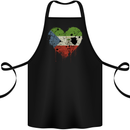 Love Flag Equatorial Guinea Football Cotton Apron 100% Organic Black