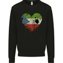 Love Flag Equatorial Guinea Football Mens Sweatshirt Jumper Black