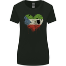 Love Flag Equatorial Guinea Football Womens Wider Cut T-Shirt Black