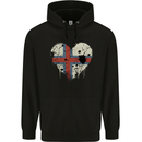 Love Flag Faroe Islands Football Childrens Kids Hoodie Black