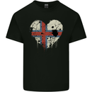 Love Flag Faroe Islands Football Kids T-Shirt Childrens Black