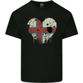Love Flag Faroe Islands Football Mens Cotton T-Shirt Tee Top Black