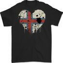 Love Flag Faroe Islands Football Mens Gildan Cotton T-Shirt Black
