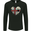 Love Flag Faroe Islands Football Mens Long Sleeve T-Shirt Black