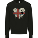 Love Flag Faroe Islands Football Mens Sweatshirt Jumper Black