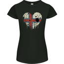 Love Flag Faroe Islands Football Womens Petite Cut T-Shirt Black