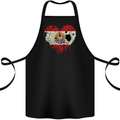 Love Flag French Polynesia Football Cotton Apron 100% Organic Black