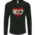 Love Flag French Polynesia Football Mens Long Sleeve T-Shirt Black