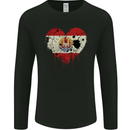 Love Flag French Polynesia Football Mens Long Sleeve T-Shirt Black