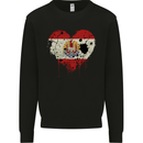 Love Flag French Polynesia Football Mens Sweatshirt Jumper Black