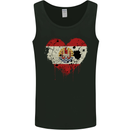 Love Flag French Polynesia Football Mens Vest Tank Top Black