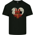 Love Flag Gibraltar Football Kids T-Shirt Childrens Black