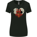 Love Flag Gibraltar Football Womens Wider Cut T-Shirt Black