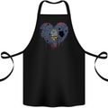 Love Flag Guam Football Cotton Apron 100% Organic Black