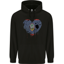 Love Flag Guam Football Mens 80% Cotton Hoodie Black