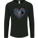 Love Flag Guam Football Mens Long Sleeve T-Shirt Black