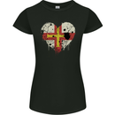 Love Flag Guernsey Football Womens Petite Cut T-Shirt Black