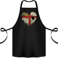 Love Flag Herm Football Cotton Apron 100% Organic Black
