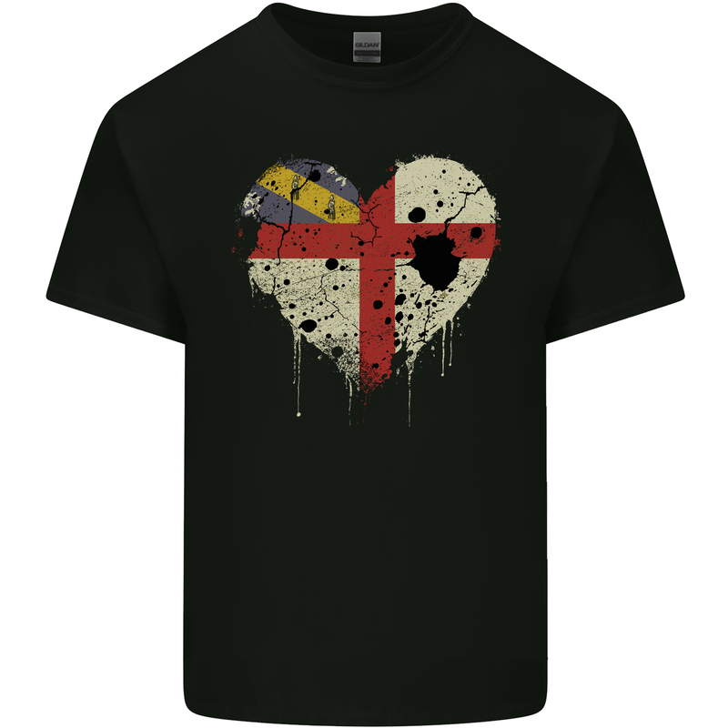 Love Flag Herm Football Mens Cotton T-Shirt Tee Top Black