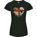 Love Flag Herm Football Womens Petite Cut T-Shirt Black