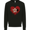 Love Flag Hong Kong Football Mens Sweatshirt Jumper Black