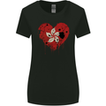 Love Flag Hong Kong Football Womens Wider Cut T-Shirt Black