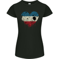 Love Flag Los Altos Football Womens Petite Cut T-Shirt Black