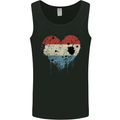 Love Flag Luxembourg Football Mens Vest Tank Top Black