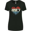 Love Flag Luxembourg Football Womens Wider Cut T-Shirt Black