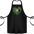 Love Flag Macau Football Cotton Apron 100% Organic Black