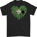 Love Flag Macau Football Mens Gildan Cotton T-Shirt Black