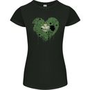 Love Flag Macau Football Womens Petite Cut T-Shirt Black