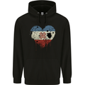 Love Flag Mari El Football Childrens Kids Hoodie Black