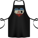 Love Flag Mari El Football Cotton Apron 100% Organic Black