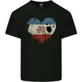 Love Flag Mari El Football Mens Cotton T-Shirt Tee Top Black