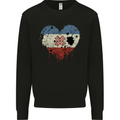 Love Flag Mari El Football Mens Sweatshirt Jumper Black