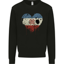 Love Flag Mari El Football Mens Sweatshirt Jumper Black