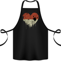 Love Flag Monaco Football Cotton Apron 100% Organic Black