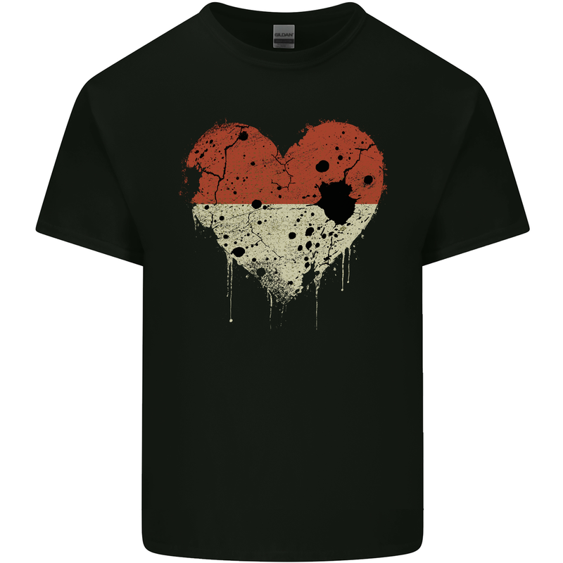 Love Flag Monaco Football Mens Cotton T-Shirt Tee Top Black