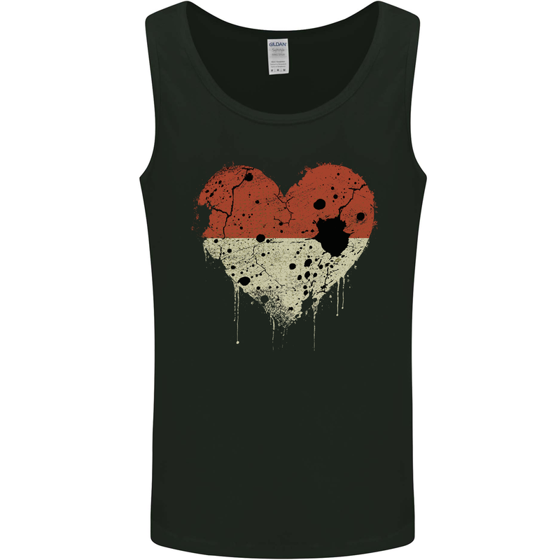 Love Flag Monaco Football Mens Vest Tank Top Black