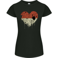Love Flag Monaco Football Womens Petite Cut T-Shirt Black