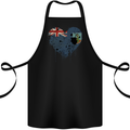 Love Flag Montserrat Football Cotton Apron 100% Organic Black